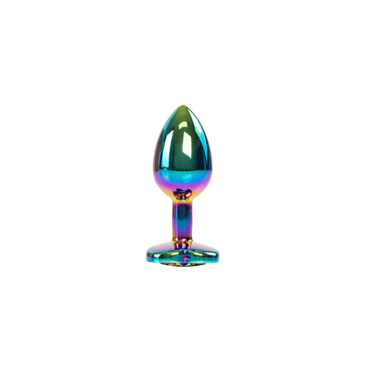 Plug Anal Metálico Solari Onix (Talla S) — Efecto Tornasol, Base Corazón & Placer con Peso