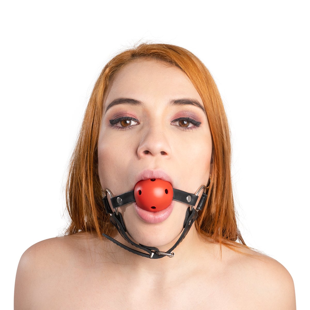 Ball Gag Iver — Mordaza con Orificios, Ideal para Principiantes en BDSM