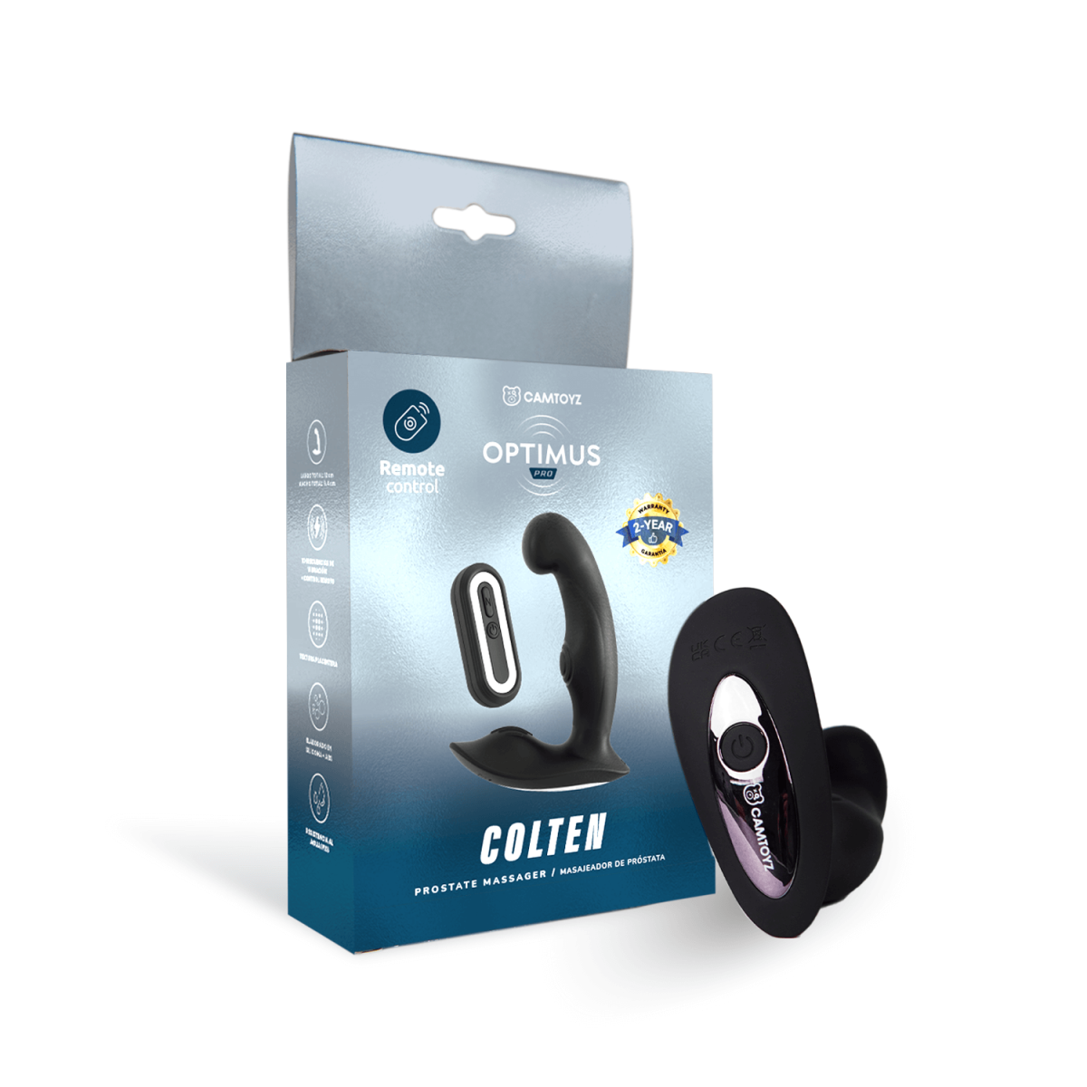 Masajeador de Próstata Colten Camtoyz — Estimulación Profunda, 10 Frecuencias & Control Total