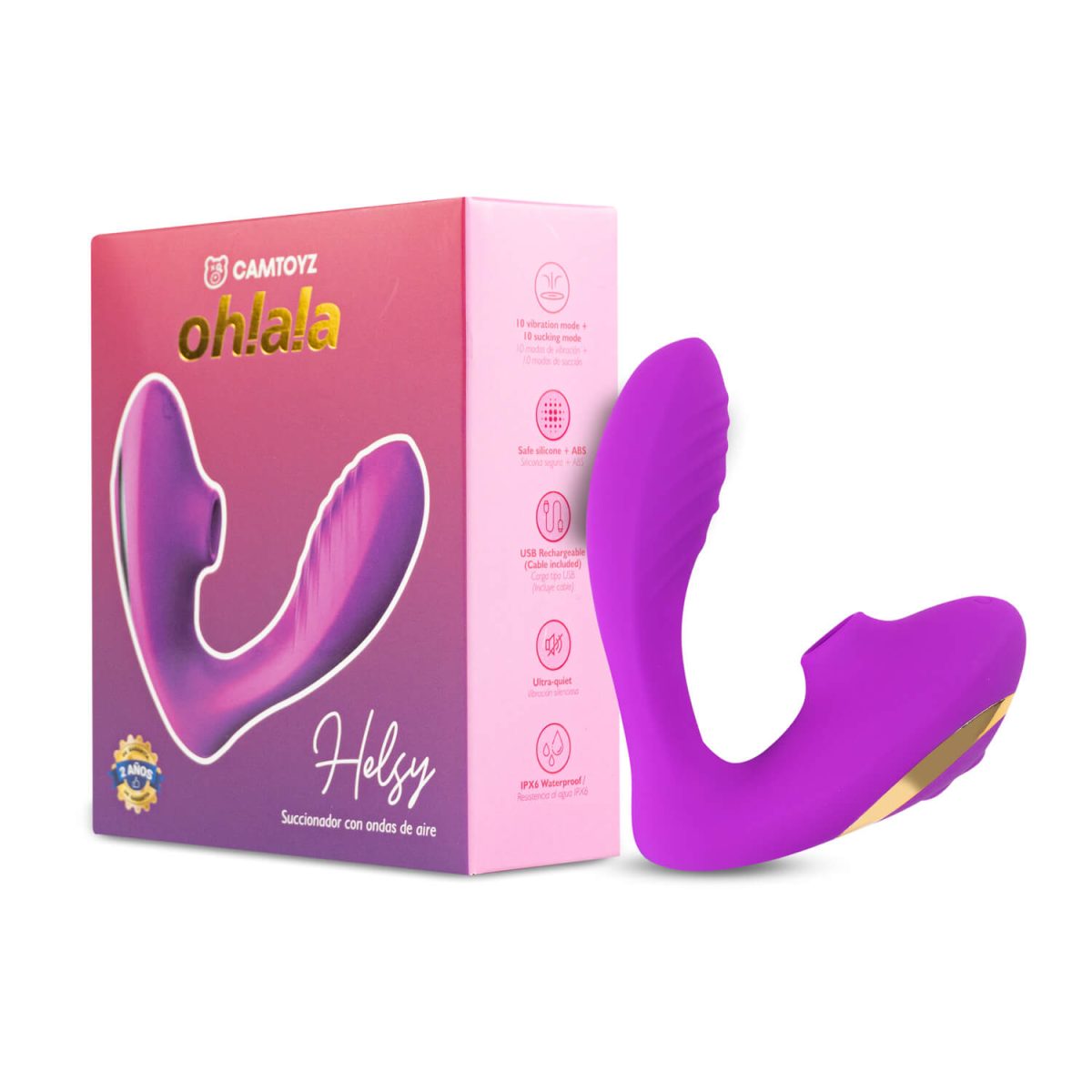 Vibrador y Succionador Helsy Camtoyz — Doble Estimulación, Succión Intensa & Placer que Quita el Aliento