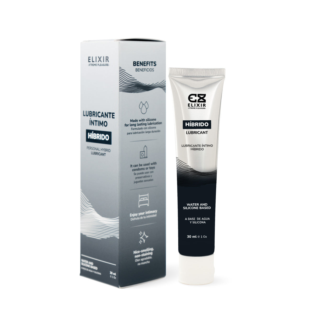 Lubricante Íntimo Híbrido Elixir — Agua + Silicona | Duración Superior