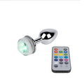 Plug Anal Luminoso Yako — Acero Inoxidable, 13 Colores LED & Control Remoto