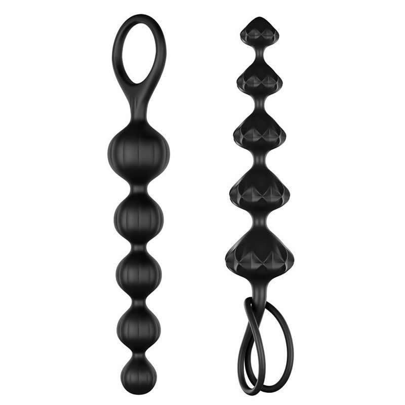Set de Plugs Anales Satisfyer Love Beads — Dos Diseños, Silicona Médica & Placer que Escala